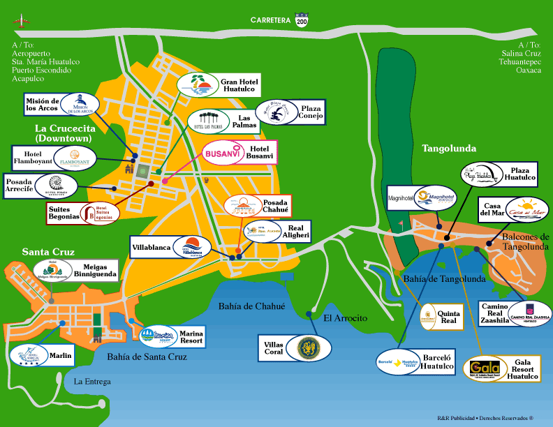 Huatulco Map